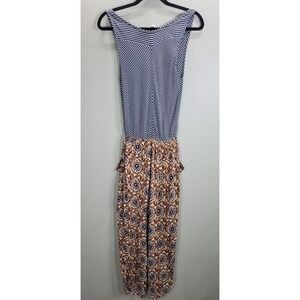 Lilka‎ Anthropologie Petite Jumpsuit MP Boho Print Striped Sleeveless Pockets